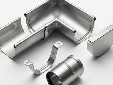 Komplettes Dachrinnen-Set inklusive Fallrohr