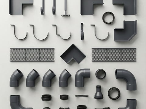 Übersicht Zubehörteile Dachrinne