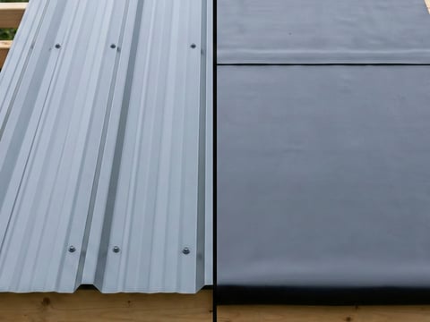 Vergleich von Trapezblech und EPDM-Folie für das Gartenhaus