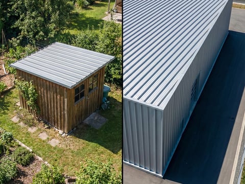 Vergleich zwischen Standard-Trapezblech und Hochprofil für den Hallenbau