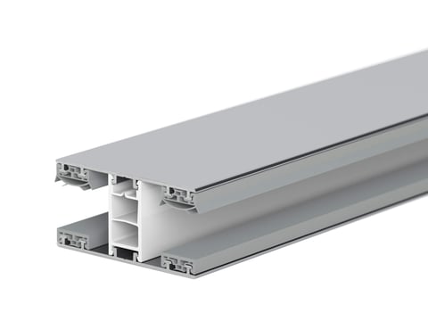 Aluminium-Verlegeprofil für 16mm Stegplatten auf einer Holzkonstruktion