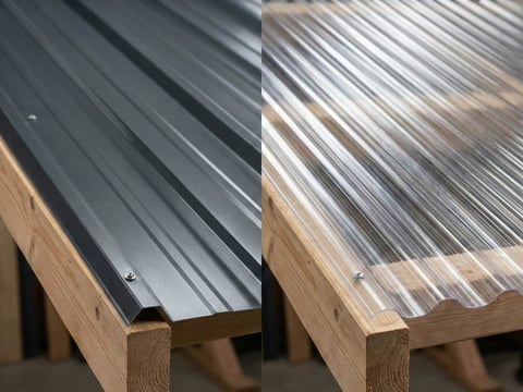 Vergleich von Trapezblech und Wellplatten für Gartenunterstände