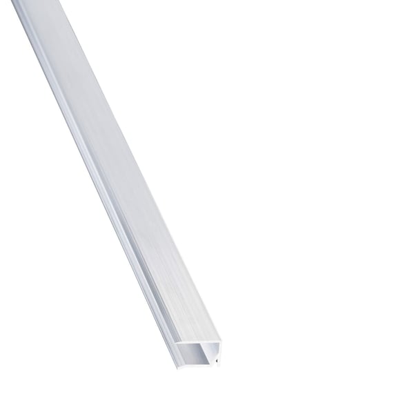 Abschlussprofil aus blankem Aluminium, 10 mm, mit U-förmigem Querschnitt, Hauptansicht