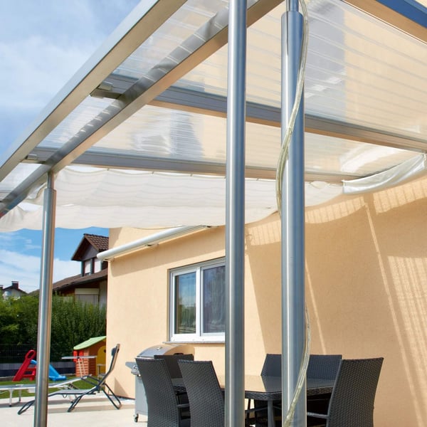 Acrylglas Stegdoppelplatte | 16 mm | Profil A1 | Sparpaket | Plattenbreite 98 cm | Klar | Breitkammer | Breite 4,09 m | Länge 2,00 m