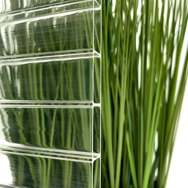 Acrylglas Stegdoppelplatte | 16 mm | Profil A1 | Sparpaket | Plattenbreite 98 cm | Klar | Breite 4,09 m | Länge 2,00 m
