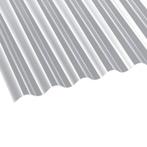 Acrylglas Wellplatte klar 1,50 mm, Hauptansicht schraeg von oben