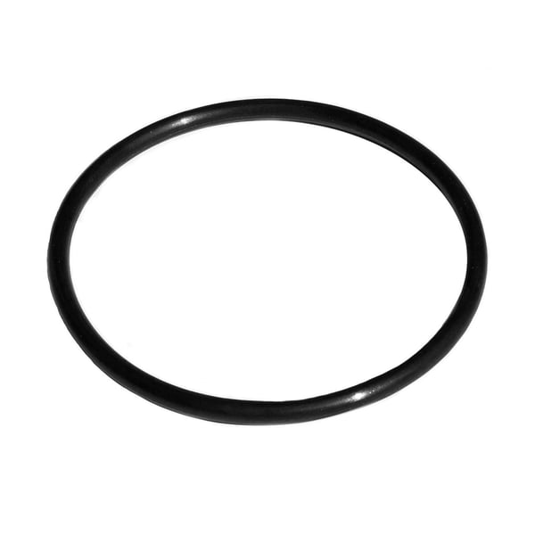 Adapterring aus schwarzem Gummi, 2,5 mm stark, freigestellt auf weissem Hintergrund
