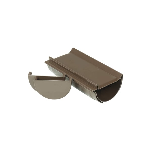 Ausgleichsverbinder PVC braun, Hauptansicht, halbrunde Form