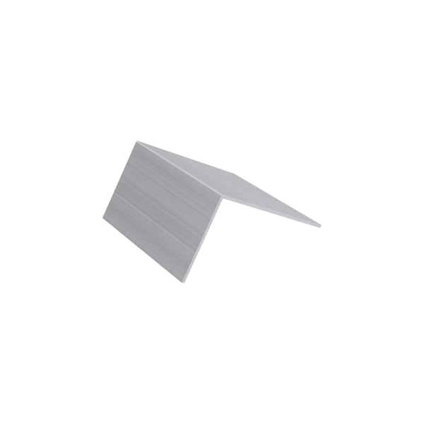Bremswinkel aus blankem Aluminium, Seitenansicht schraeg von oben