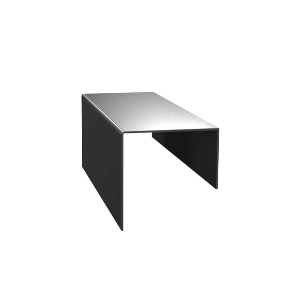 Dachrandprofil Verbinder CUBE aus anthrazitgrauem Aluminium, 1,20 mm stark, Hauptansicht