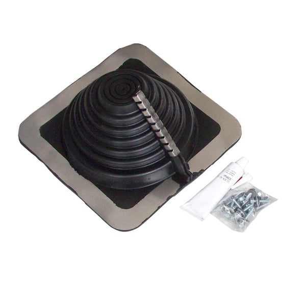 Weckman Durchführungsmanschette aus schwarzem EPDM mit flexiblem Konus, Befestigungsschelle, Dichtmittel und Schrauben