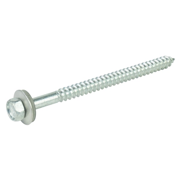 Edelstahlschraube blank mit Sechskantkopf und Unterlegscheibe, Hauptansicht