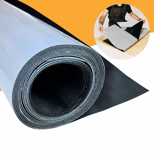 EPDM Dachfolie Easystick | Schwarz | 1,30 mm | Länge 5,00 m x Breite 0,50 m