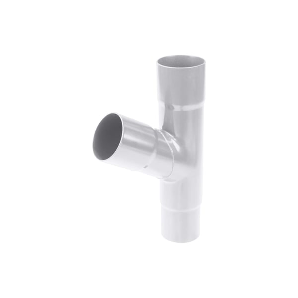 Fallrohrabzweig 60 Grad aus grauem PVC von Plastmo, Hauptansicht