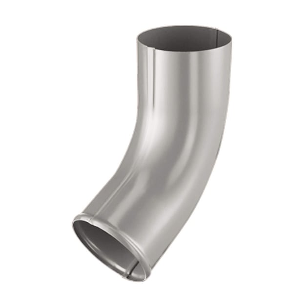 Fallrohrauslauf aus Stahl, Graualuminium RAL 9007, 50 µm Polyurethan-Beschichtung, glänzend