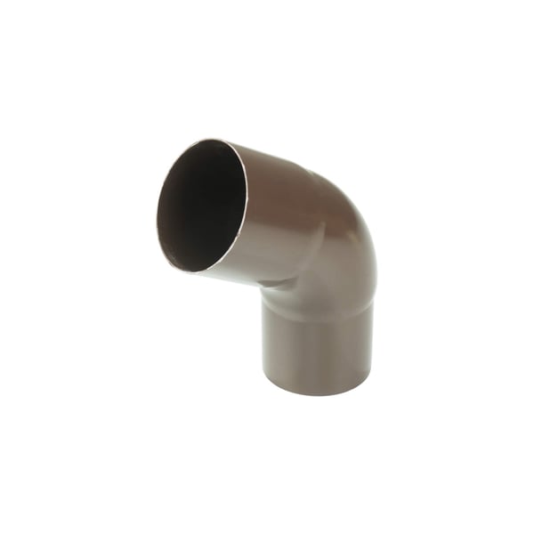 Fallrohrbogen 75 Grad aus braunem PVC von Plastmo, Hauptansicht