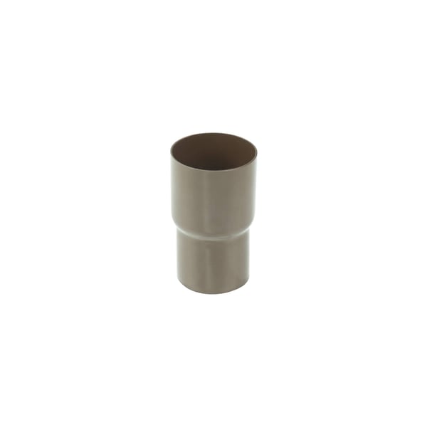 Fallrohrverbinder aus braunem PVC, zylindrisch, Hauptansicht