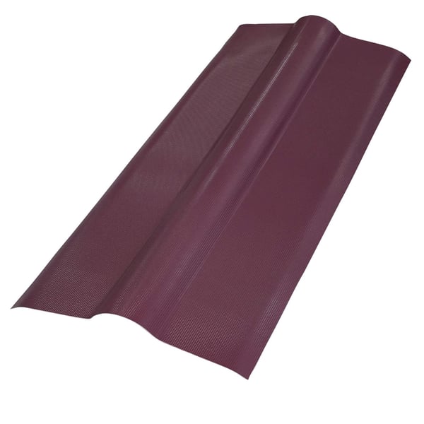 First flach aus rotbraunem Recycling-Kunststoff, 3,00 mm Stärke, mit feiner Oberflächenstruktur