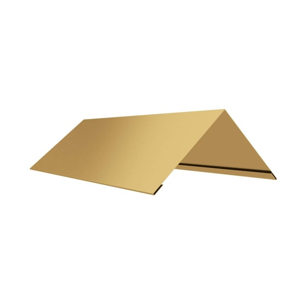 Firstblech flach sandgelb (RAL 1002) aus 0,50 mm Stahl, 25 µm Polyester beschichtet, Hauptansicht
