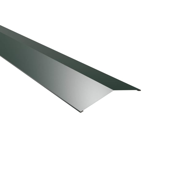 Firstblech flach, moosgrün (RAL 6005), 0,50 mm Stahl, 60 µm Puramid Beschichtung