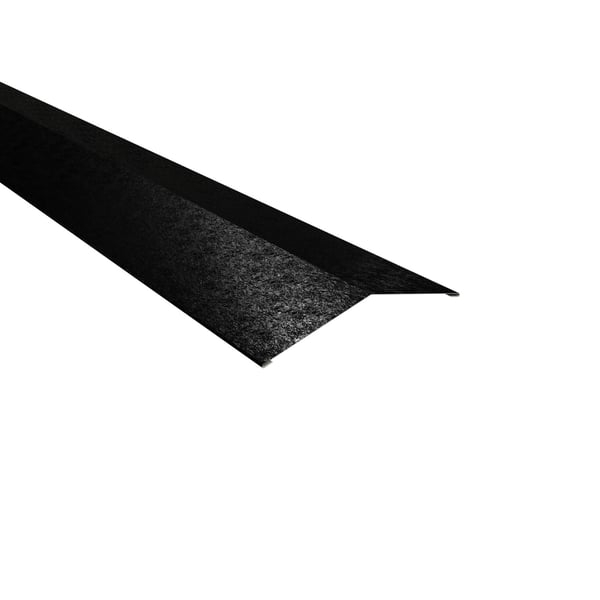 Firstblech flach Tiefschwarz RAL 9005, 0,50 mm Stahl mit Shimoco Beschichtung