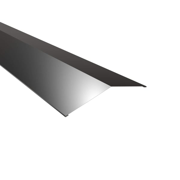 Firstblech flach Tiefschwarz RAL 9005, 0,50 mm Stahl, Polyesterbeschichtung