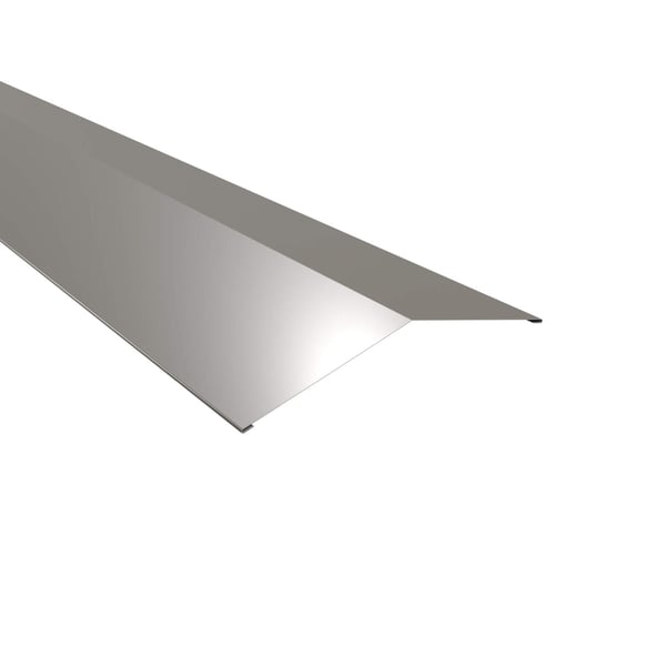 Firstblech flach aus Stahl 0,50 mm in Graualuminium RAL 9007 mit 25 µm Polyesterbeschichtung, Hauptansicht