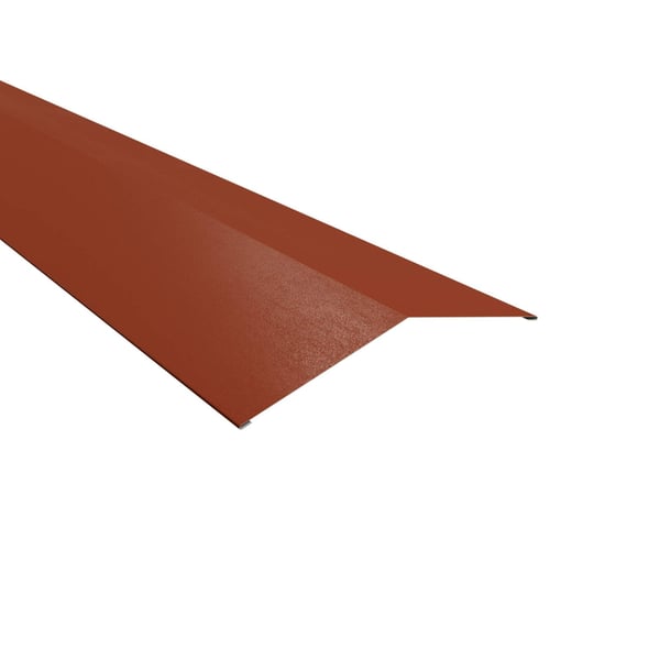 Firstblech flach Ziegelrot, Stahl 0,50 mm, 35 µm Mattpolyester, Hauptansicht