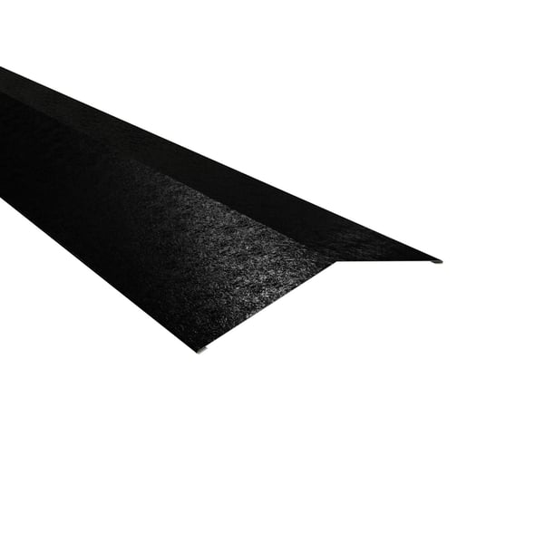 Firstblech flach Tiefschwarz RAL 9005, 0,50 mm Stahl, 80 µm Shimoco Beschichtung, Hauptansicht
