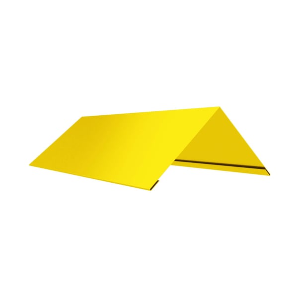 Firstblech flach Rapsgelb, 0,50 mm Stahl, 25 µm Polyester, Hauptansicht