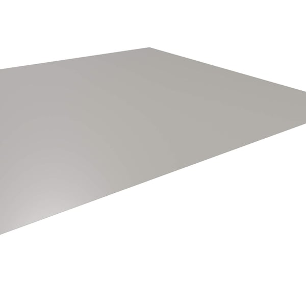 Flachblech Stahl 0,63 mm Weißaluminium RAL 9006, Ansicht von oben schräg