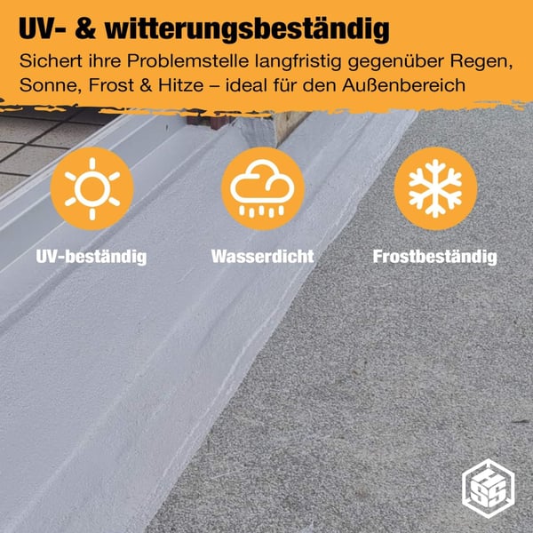 Infografik: Flüssigkunststoff UV- & witterungsbeständig, wasserdicht und frostbeständig