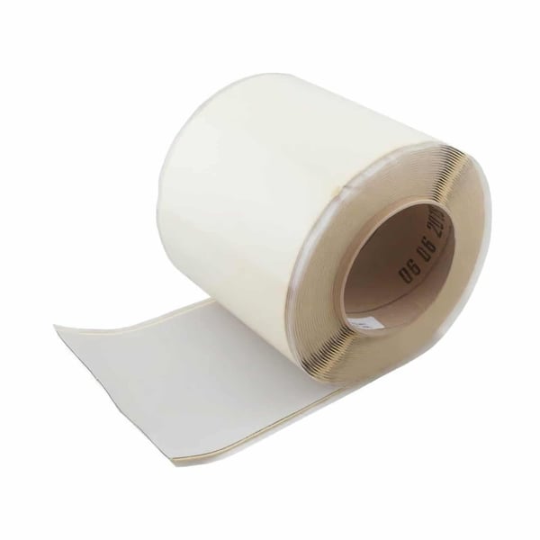 DACHPROTECT Form- & Abdeckband EPDM weiß 2,30 mm, Rolle schräg mit abgerolltem Stück