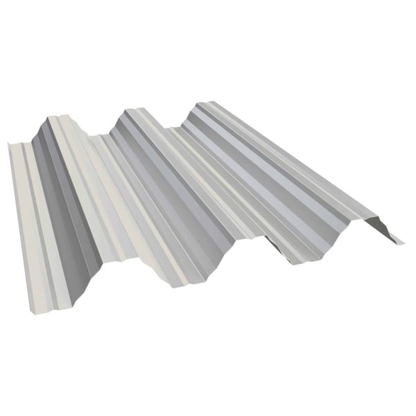 Hochprofil T92P Dachblech aus Stahl 0,50 mm in Grauweiß RAL 9002, Hauptansicht