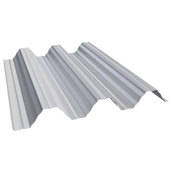 Hochprofil T92P Dachblech aus Stahl 0,75 mm Lichtgrau, 25 µm Polyester, Hauptansicht