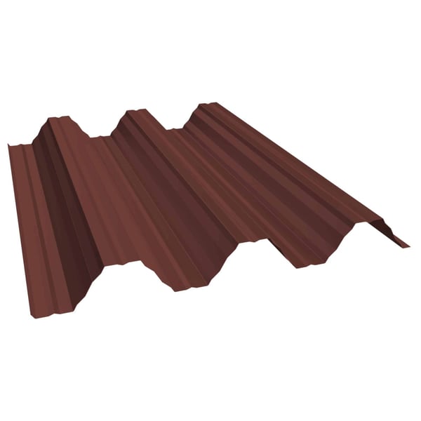 Hochprofil T92P Dachblech Stahl 0,75 mm rotbraun RAL 8012 mit 25 µm Polyesterbeschichtung