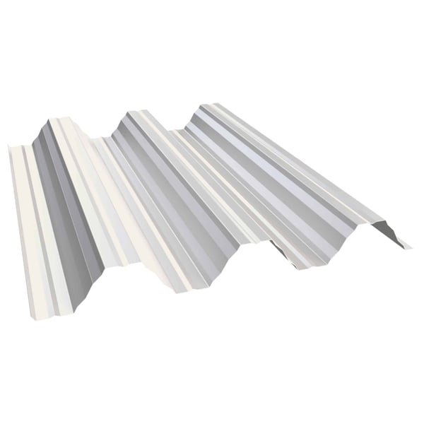 Hochprofil T92P Dachblech Reinweiß (RAL 9010), 0,75 mm Stahl, 25 µm Polyesterbeschichtung, Hauptansicht