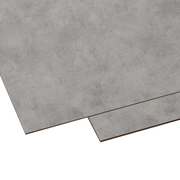 HPL Platte 8 mm Betonoptik, Scobalit, zwei Platten leicht überlappend, Draufsicht