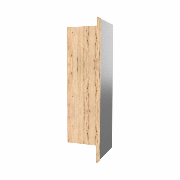 Innenecke Ahorn 0,50 mm Stahl mit 35 µm Mattpolyester Beschichtung, Seitenansicht