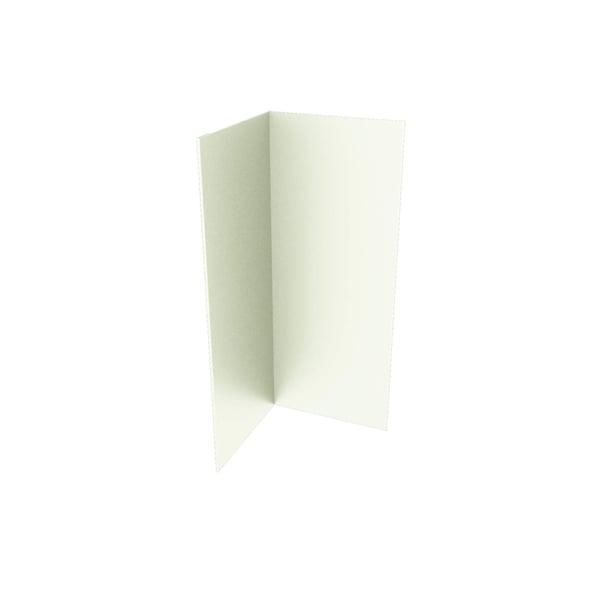 Innenecke 10x10 cm Stahl 0,75 mm Grauweiß RAL 9002 Polyesterbeschichtung