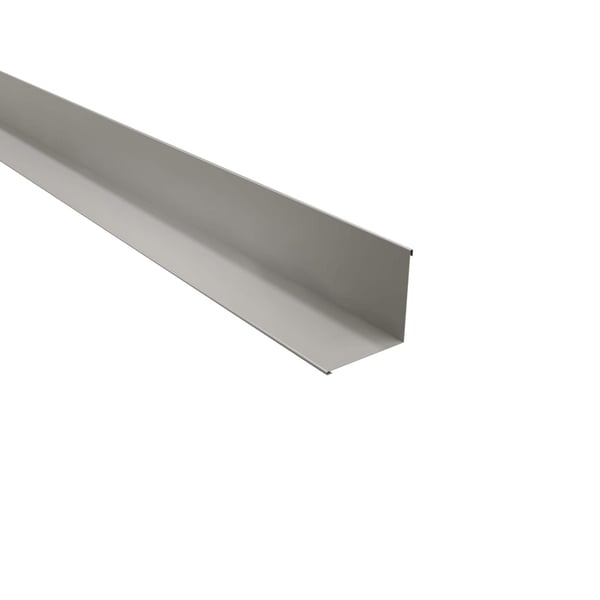 Innenecke aus Stahl, Weißaluminium RAL 9006, 0,75 mm Stärke, 25 µm Polyesterbeschichtung, Hauptansicht