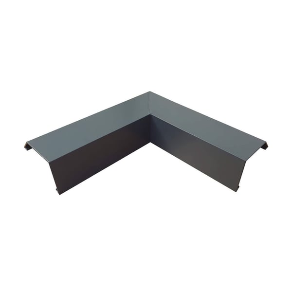 Innenecke ISOS Aluminium Anthrazitgrau RAL 7016, 1,50 mm, Draufsicht schraeg