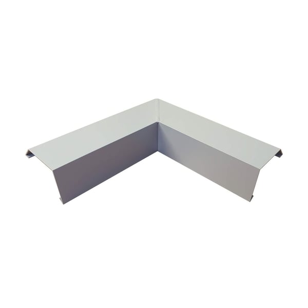 Innenecke ISOS aus Aluminium, Weißaluminium RAL 9006, Draufsicht schräg