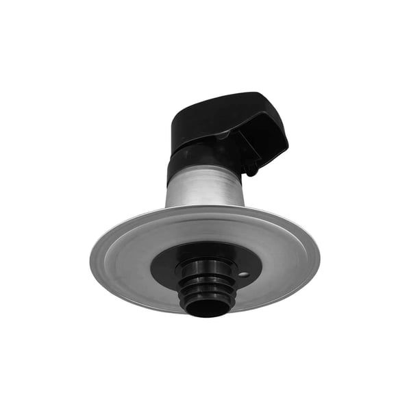 Kabeldurchführung DACHPROTECT Aluminium schwarz-silber, Unterseite mit Anschluss