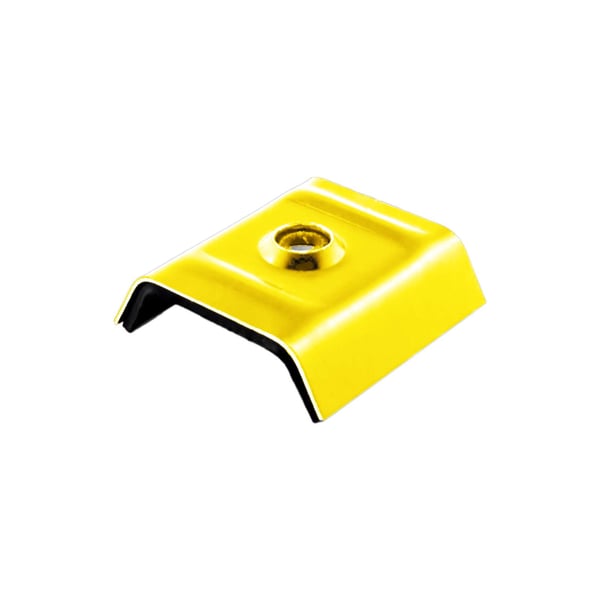 Aluminium Kalotte Rapsgelb RAL 1021 fuer Profil 18DR, 20M, von Polmetal, freigestellt