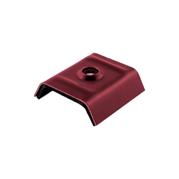 Kalotte Aluminium weinrot RAL 3005 fuer Profil 18DR, 20M, Hauptansicht