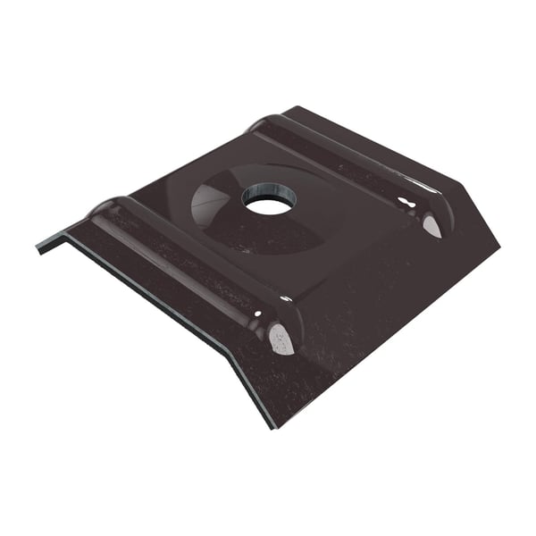 Kalotte Profil 20/1100 aus Aluminium in Schokoladenbraun (RAL 8017) mit Bohrung, Hauptansicht