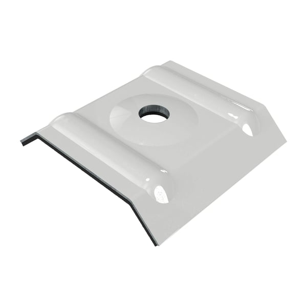 Kalotte Profil 20/1100 aus Aluminium, Weißaluminium (RAL 9006), mit Bohrung, Weckman