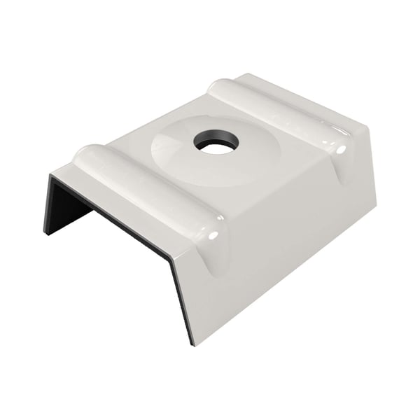 Kalotte Profil 33/500 aus Aluminium Grauweiß RAL 9002, Hauptansicht von oben schräg