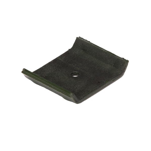 Unterseite einer Kalotte Profil 35/207 aus weißaluminiumfarbenem Aluminium mit Dichtung
